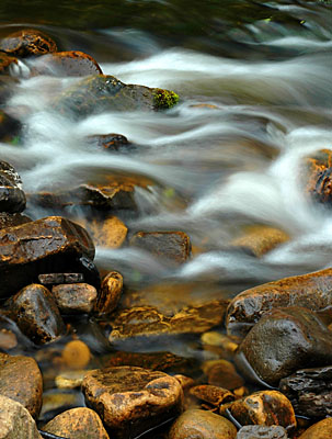 Water Flow Over Riverbed 